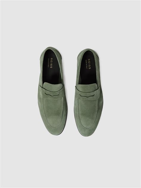 Reiss Bray Suede Slip On Loafers Reiss Usa