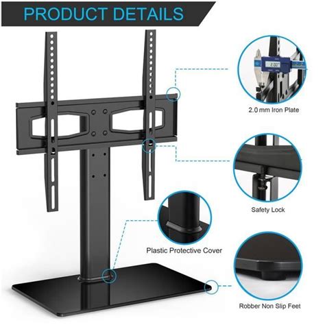 FITUEYES Support Télé Pied sur Table pour Ecran de 27 à 55 pouce LCD