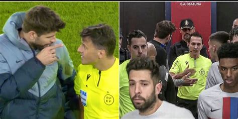 Piqué perde la testa svelata la volgare frase urlata all arbitro