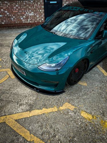 Dark Ghost Tesla Model Front Splitter Triple R Composites