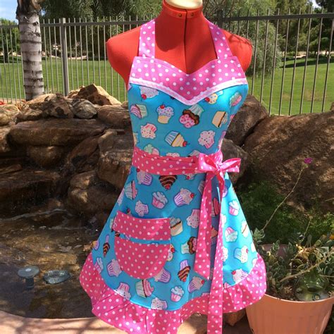 Ready To Ship Cupcake Apron With Ruffles Womens By Sassyapron