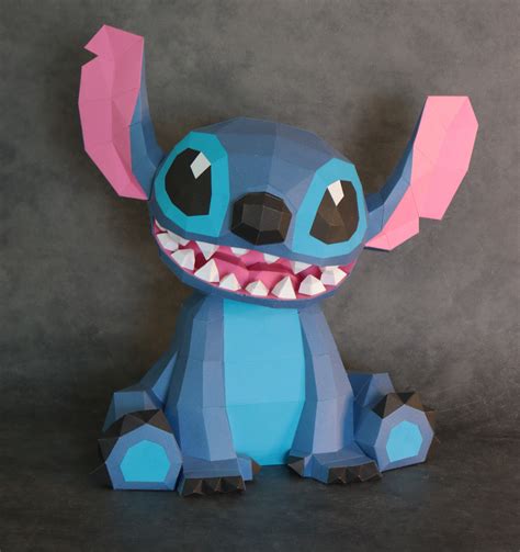 Stitch papercraft DIY pepakura origami template low poly 3D model ...