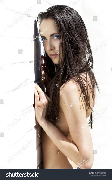 Sexy Nude Model Isolated On White Stock Photo 198420677 Shutterstock