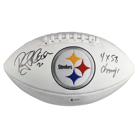 Rocky Bleier Autographed Pittsburgh Steelers Logo Football w/4x SB ...