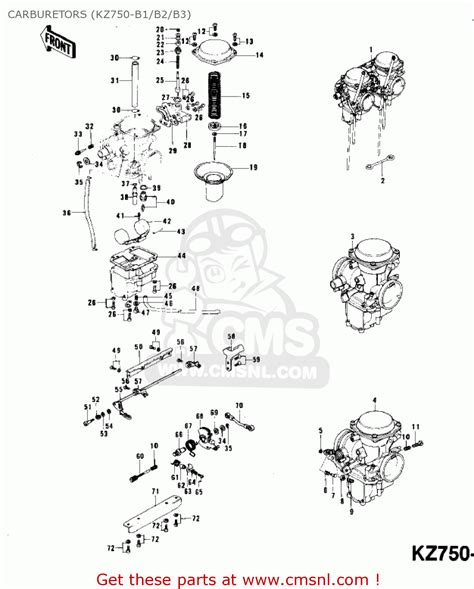 Kawasaki Kz750b4 1979 Usa Canada Mph Kph Carburetors Kz750 B1 B2 B3 Buy Original