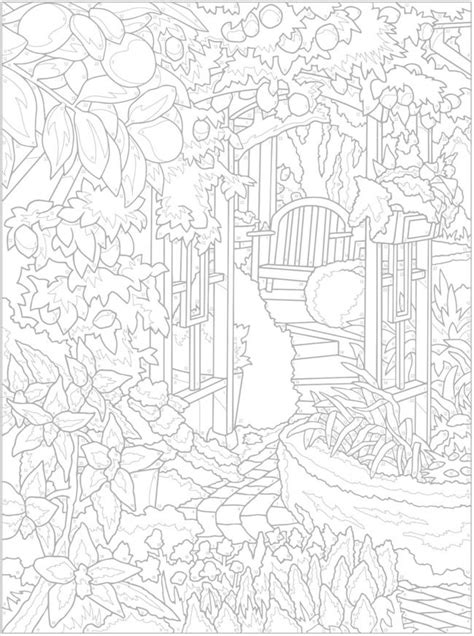 Creative Haven Glorious Gardens Color By Number Coloring Book Dover Coloring Pages Witch