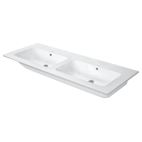 Duravit Me By Starck Vasque Double Pour Meuble Blanc Avec Wondergliss