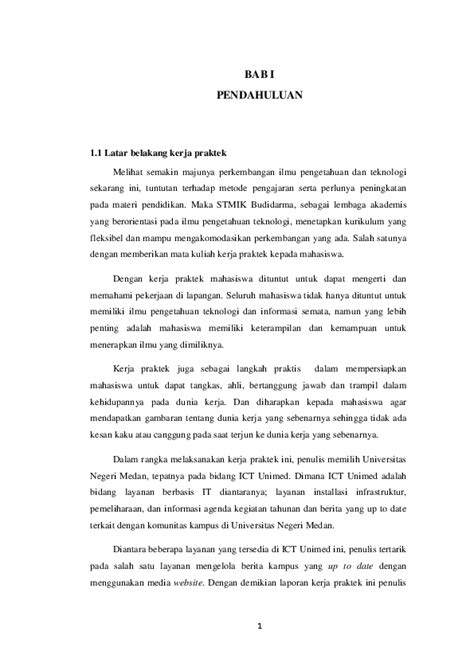 Pdf Contoh Laporan Kerja Praktek Ti Neli Elprida