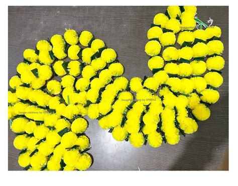 Buy Sphinx Artificial Marigold Fluffy Flowers Garlands For Decoration