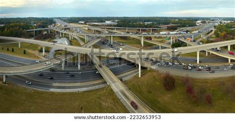 Aerial View American Freeway Intersection Fast Stock Photo 2232653953 | Shutterstock