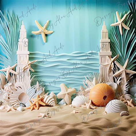 Beach Party Backdrop Background Digital Birthday Child Photo Shoot ...