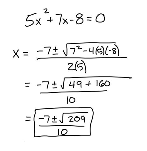 The Quadratic Formula — Math Sister