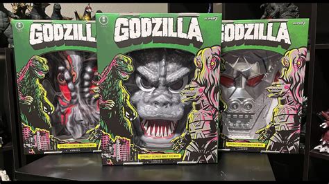 Super Godzilla Masks From Nycc Godzilla Hedorah And Mechagodzilla