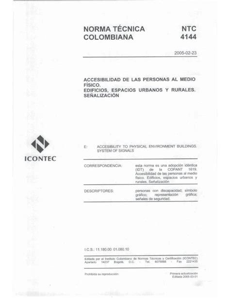 PDF NORMA TÉCNICA NTC COLOMBIANA Armada Nacional NORMA TÉCNICA