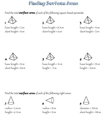 FREE Surface Area Worksheets - Worksheets Library