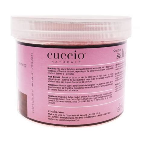 Luxury Spa Scentual Salt Soak Pomegranate And Fig By Cuccio Naturale