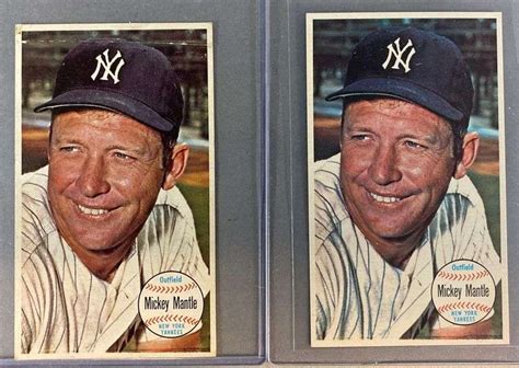 2 1964 Topps Giants Mickey Mantle 25 Matthew Bullock Auctioneers