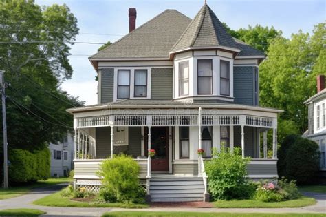 Victorian House with Wrap-around Porch and Freshly Painted Exterior ...