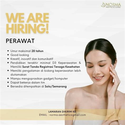 Lowongan Kerja November 2022 Team Norma Aesthetic Clinic Di Solo INFO