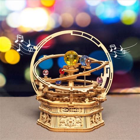 Amazon Rokr D Puzzles For Adults Orrery Music Box Wooden Model