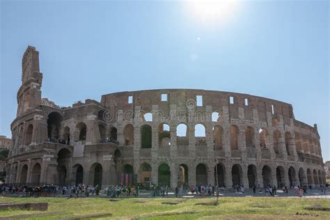 Panoramic View Of Exterior Of Colosseum In Rome Editorial Image Image