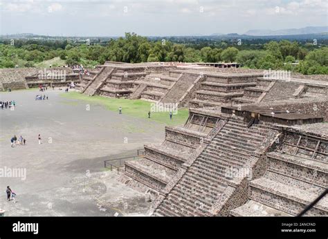 Platforms showing the talud-tablero architectural style, in Teotihuacan ...