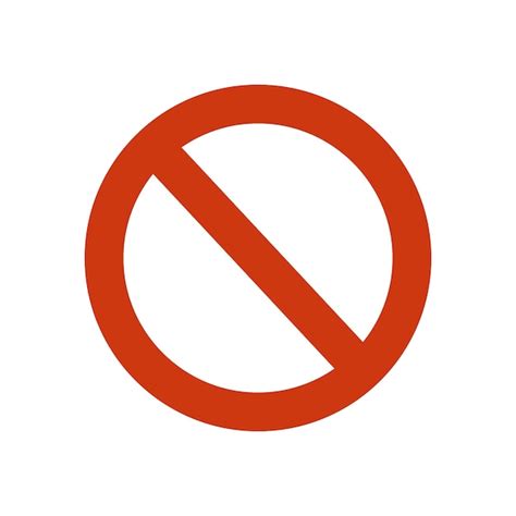 Premium Vector Vector Red Prohibited Sign No Icon Warning Or Stop