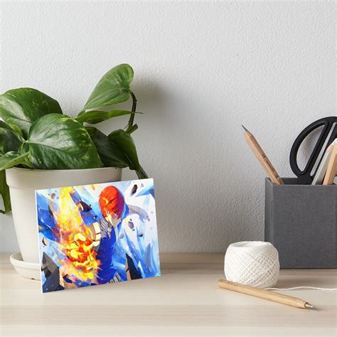 Shoto Todoroki Icy Hot Hero Art MHA Art Board Print By DrWolfstark Redbubble