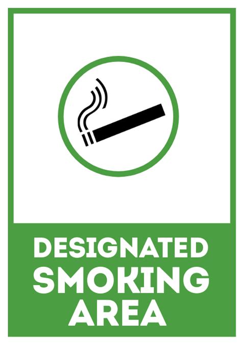 Smoking Zone Sign Printable