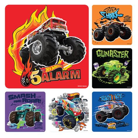 Hot Wheels Monster Trucks Licensed Stickers X Party Favors