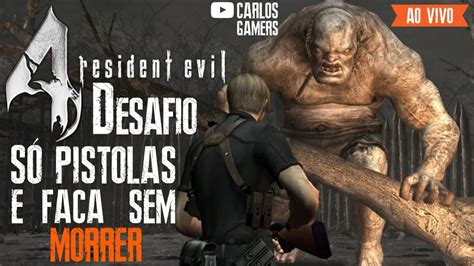 Live Zerando Resident Evil Evil S Pistolas Faca Sem Morrer