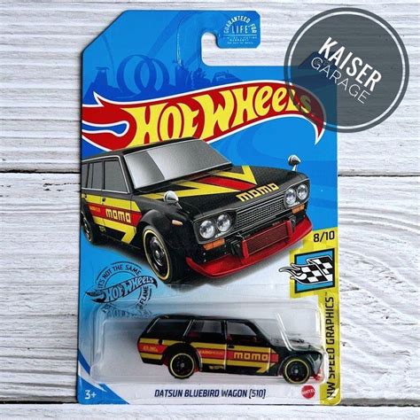 Hot Wheels Datsun Bluebird Wagon Momo Black Blister Crack