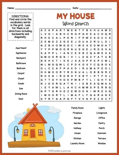 English Vocabulary Word Searches