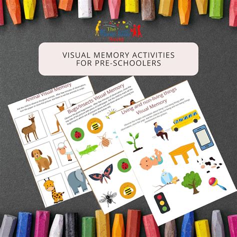 kids printable worksheets visual memory activities etsy