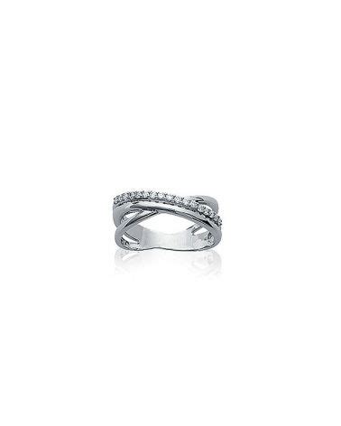 Bague Argent Anneaux Crois S Oxyde De Zirconium Hyper Tendance