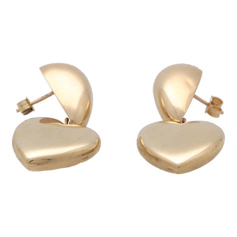 Vintage Retro Heart Drop Earrings At Susannah Lovis Jewellers