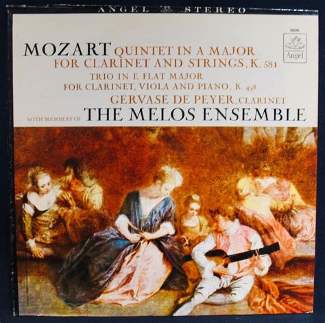 MOZART Quintet In A Major For Clarinet Strings Gervase De Peyer