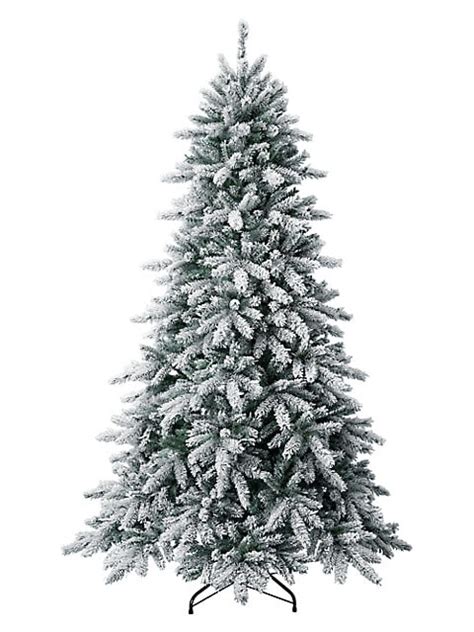 7ft Nordic Flocked Fir Pre Lit Tree With 350 Warm White Lights And 1459