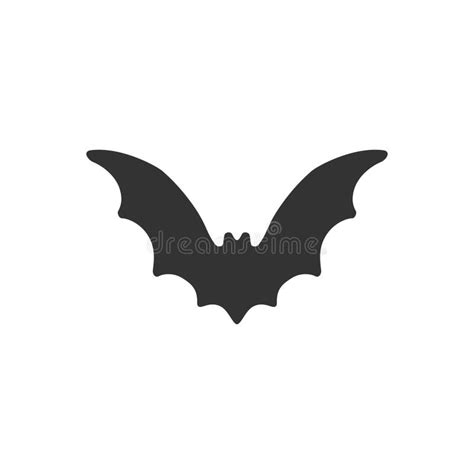 Halloween Bat Icon Black Bat Silhouette Stock Vector Illustration Of