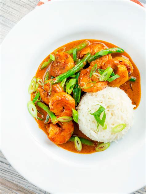 Thai Red Prawn Curry With Green Beans Krumpli