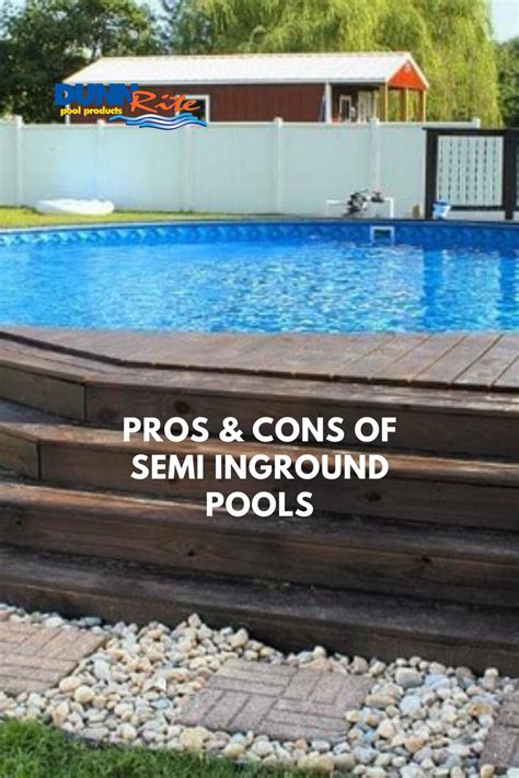 An Above Ground Pool With Steps Leading To It And The Words Pros Cons