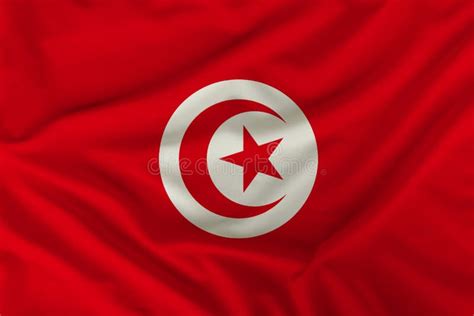 National Flag of Tunisia, a Symbol of Tourism, Immigration, Political Asylum Stock Image - Image ...