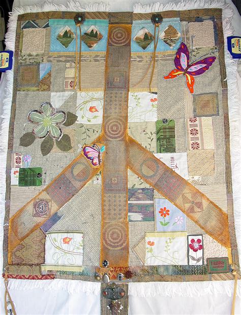 Memorial Day 2011 Peace Symbol Tapestry Mixed Media By Lorraine Stone