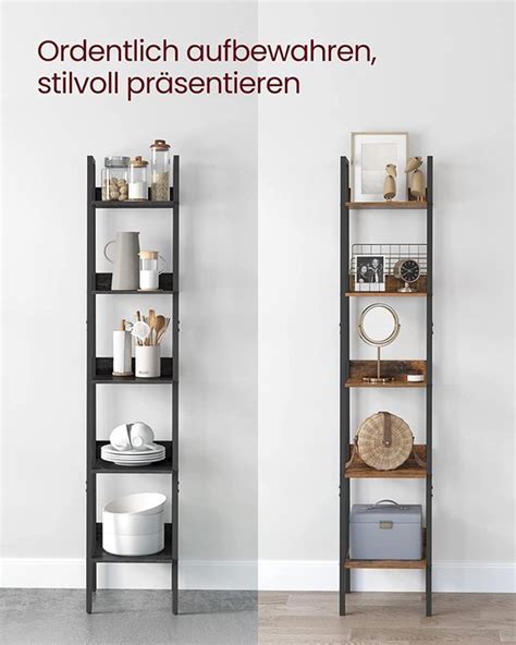 Boekenkast Ladderrek Met Niveaus Smal Rek Open Staand Rek