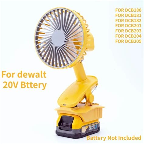 Cordless Fan Jobsite Fan For Dewalt 18v 20v Li Ion Battery Portable 3 Speed Fan For