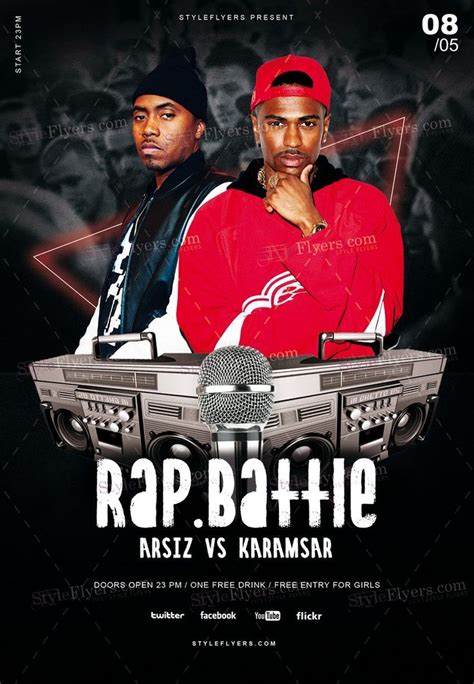 Rap Battle Psd Flyer Template 23406 Psd Flyer Templates Flyer Rap