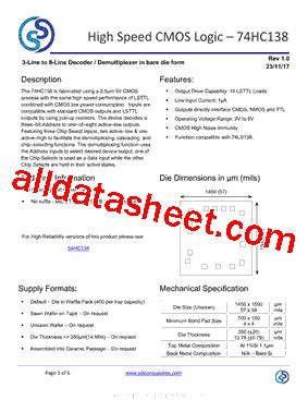 74HC138 Datasheet(PDF) - Silicon Supplies