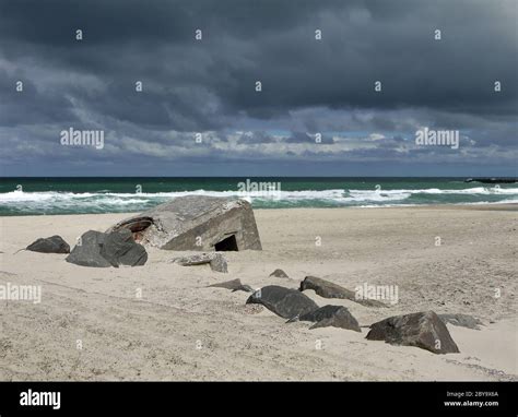 atlantic wall bunkers Stock Photo - Alamy