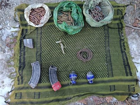 J K Army Recovers Huge Cache Of Arms Ammo During Joint Search Op