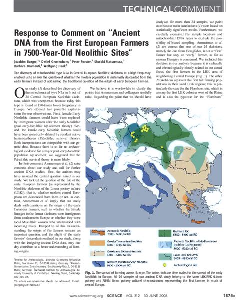 (PDF) Ancient DNA from the first European farmers in 7500-year-old ...